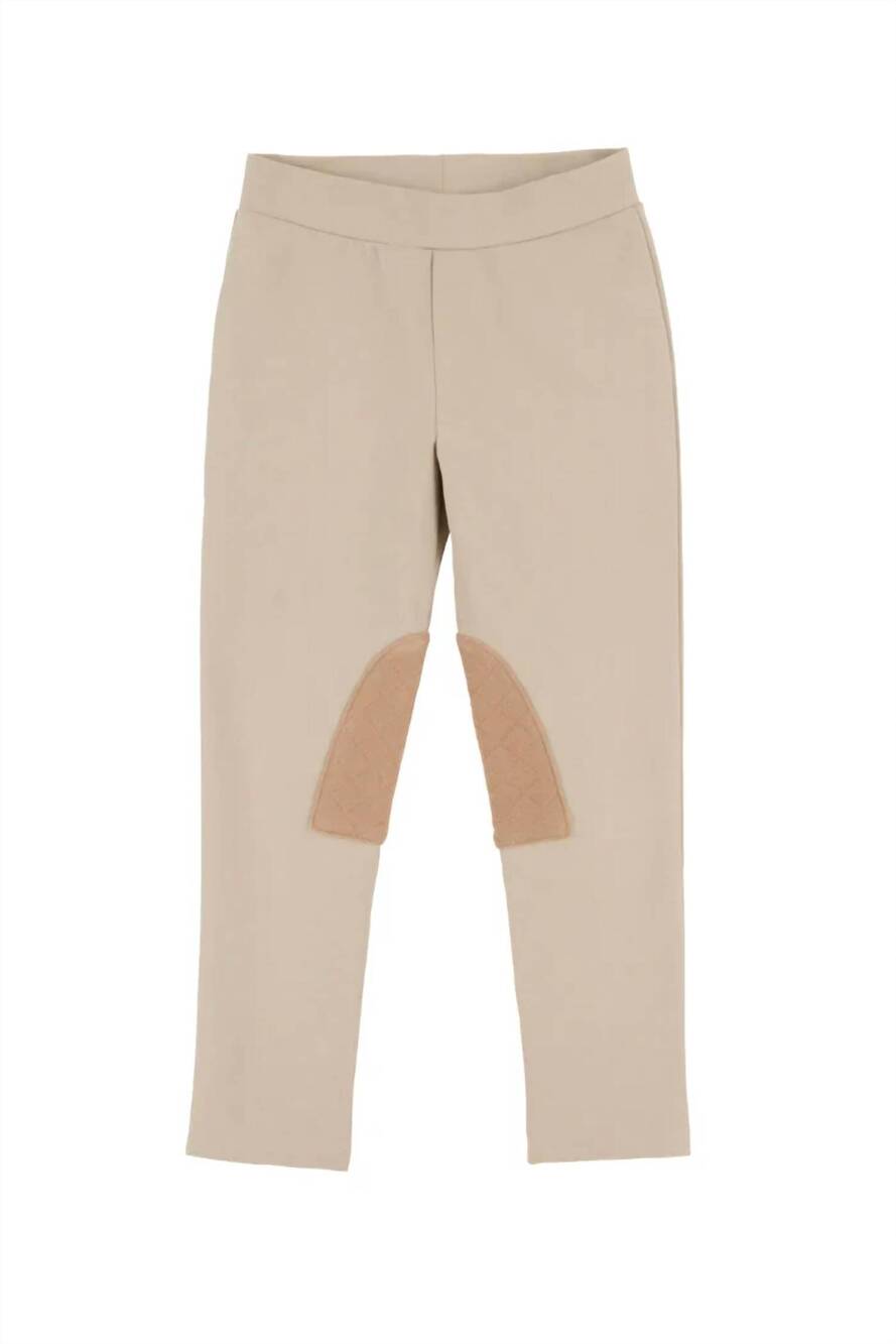 NEW THE BEAUFORT BONNET COMPANY kid's horse track trouser in beige